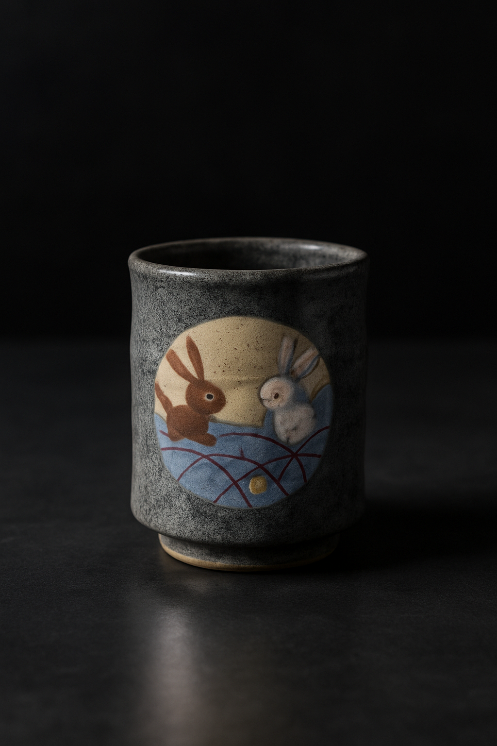 Shoji Hamada's rustic ceramic bowl with iron glaze and brush decoration exemplifying Mashiko folk pottery's mingei aesthetic principles.
