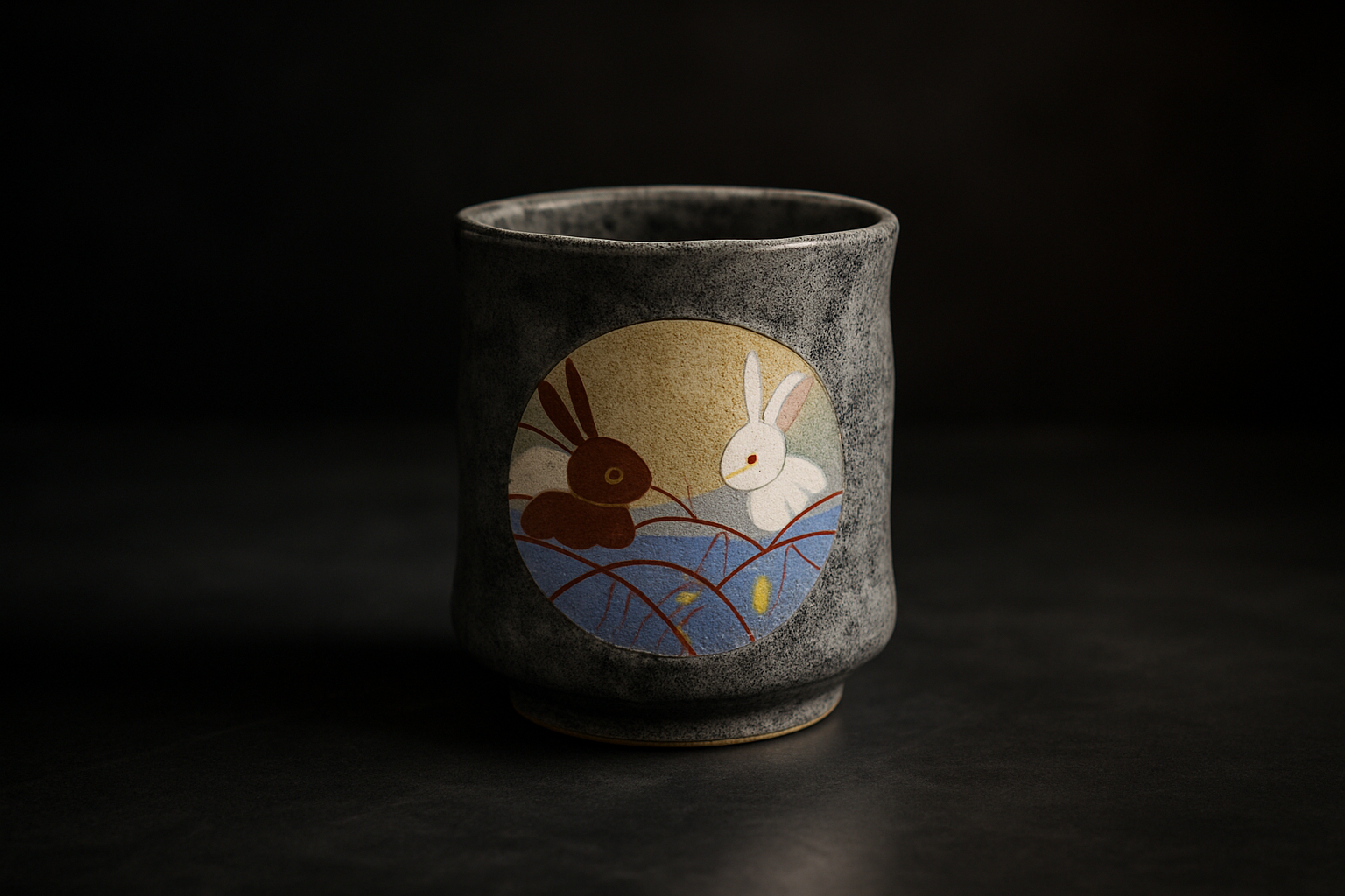 Hand-painted Kyo ware tea bowl featuring delicate cherry blossom motifs and gold accents on white porcelain from Kyoto.